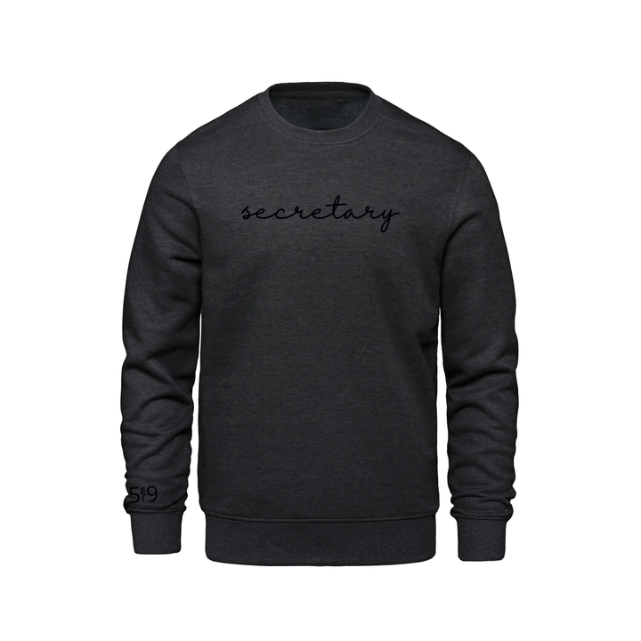 SECRETARY EMBROIDERED CREW (UNISEX)