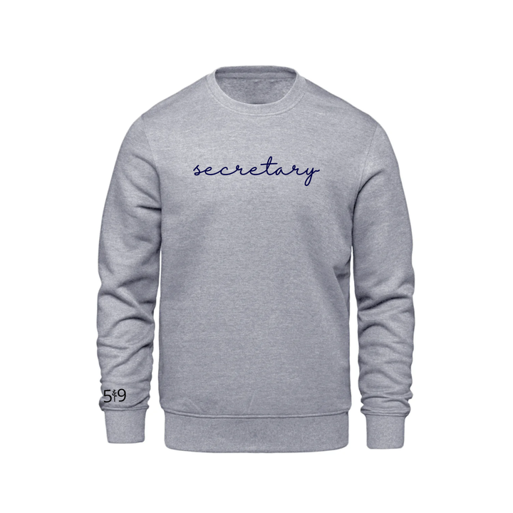 SECRETARY EMBROIDERED CREW (UNISEX)