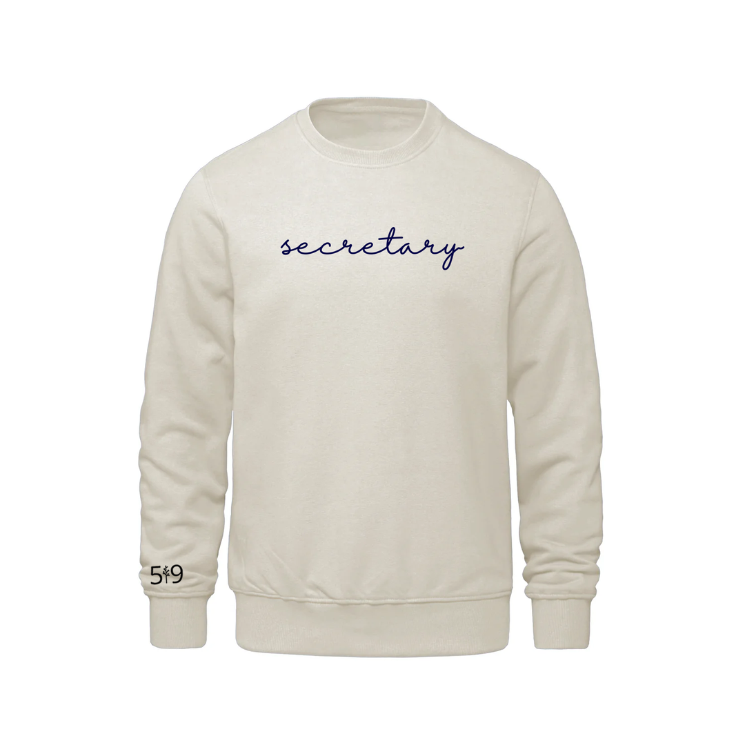 SECRETARY EMBROIDERED CREW (UNISEX)