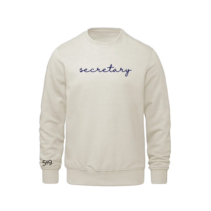 SECRETARY EMBROIDERED CREW (UNISEX)