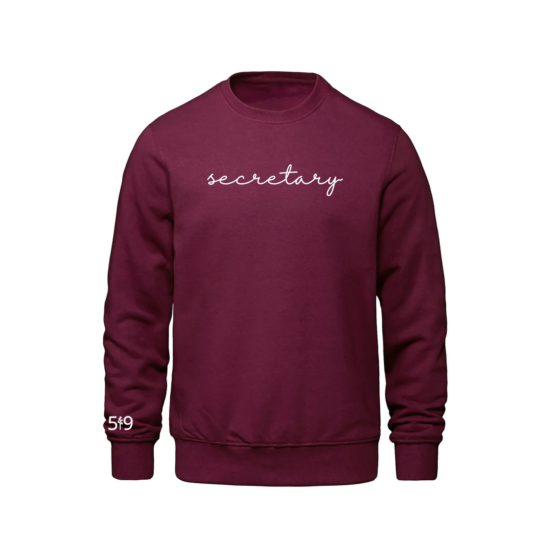 SECRETARY EMBROIDERED CREW (UNISEX)