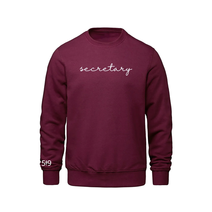 SECRETARY EMBROIDERED CREW (UNISEX)