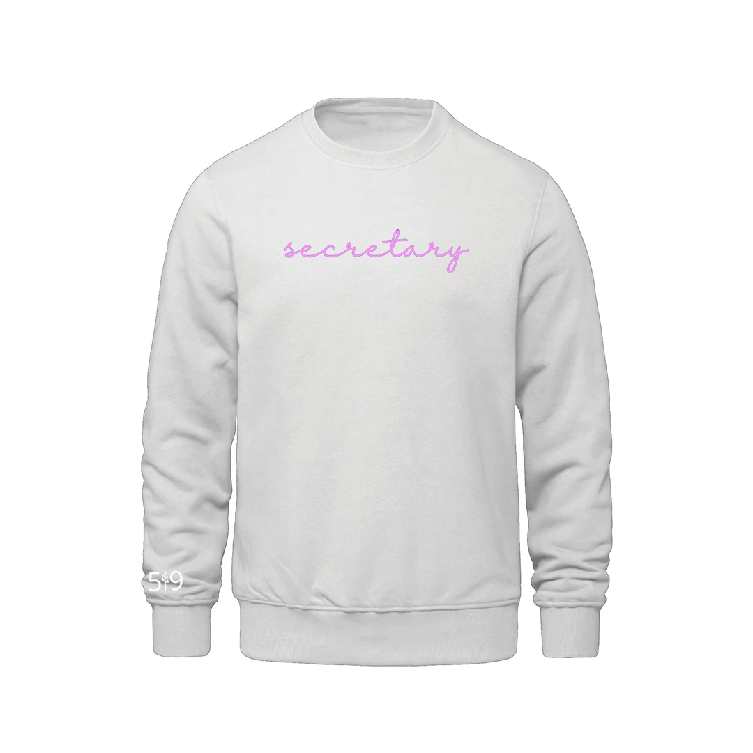 SECRETARY EMBROIDERED CREW (UNISEX)
