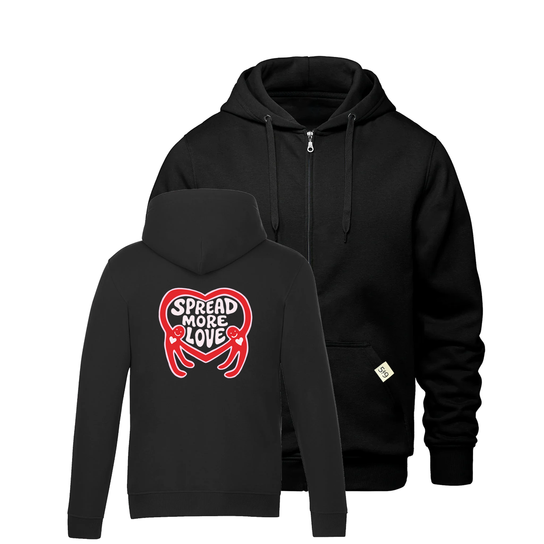 SPREAD MORE LOVE ZIP-UP HOODIE (UNISEX)