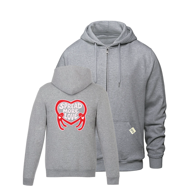 SPREAD MORE LOVE ZIP-UP HOODIE (UNISEX)