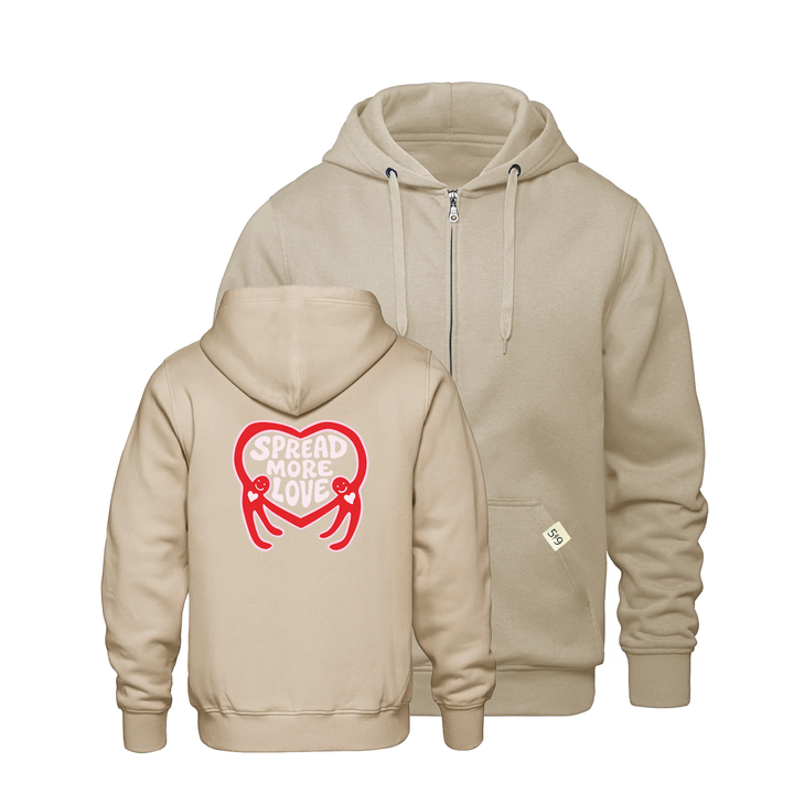 SPREAD MORE LOVE ZIP-UP HOODIE (UNISEX)