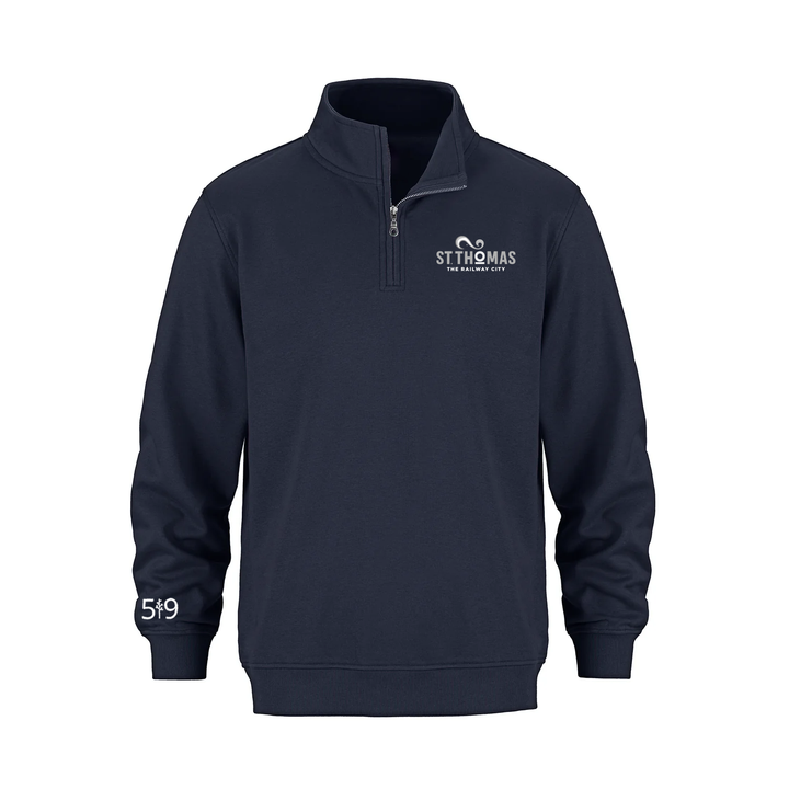 ST. THOMAS LIGHT EMBROIDERED 1/4 ZIP (UNISEX)