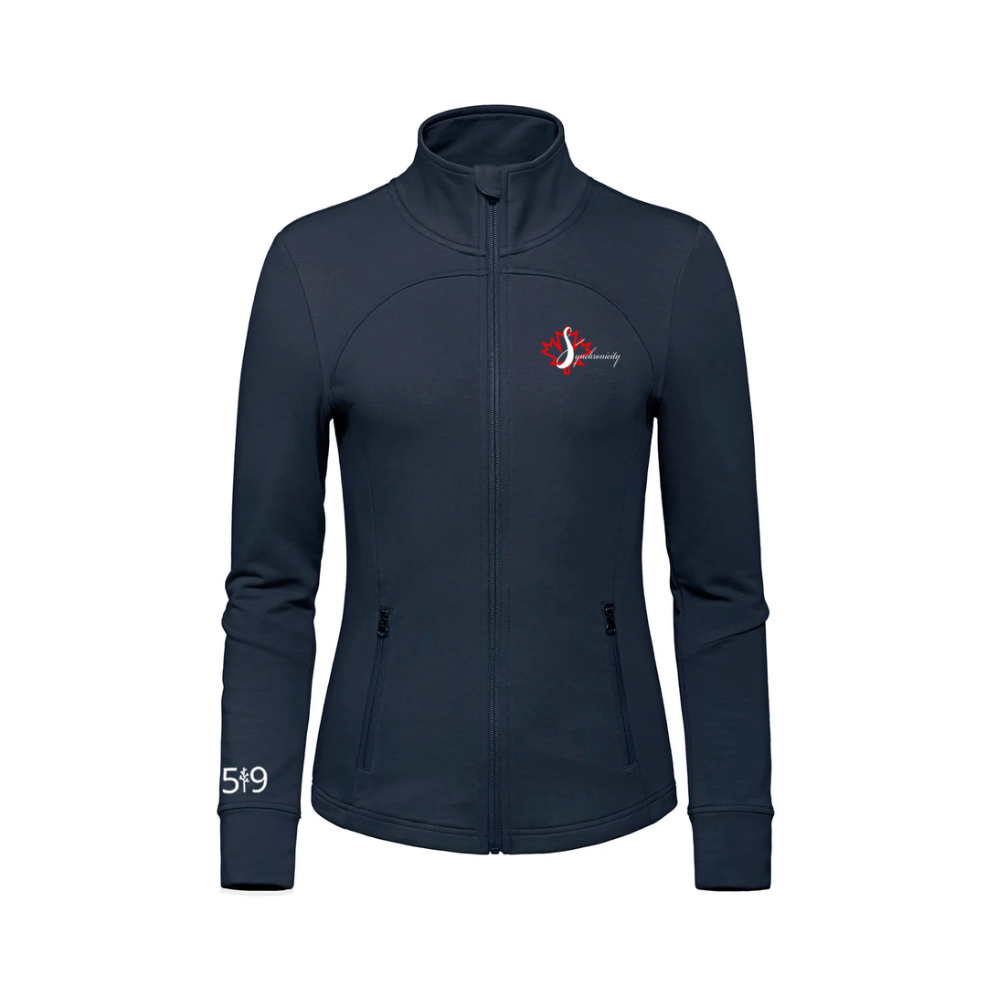 SYNCHRONICITY EMBROIDERED FRENCH TERRY ZIP-UP (WOMENS)