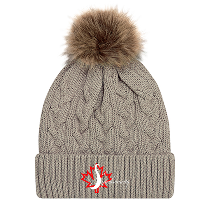 SYNCHRONICITY EMBROIDERED FAUX FUR TOQUE
