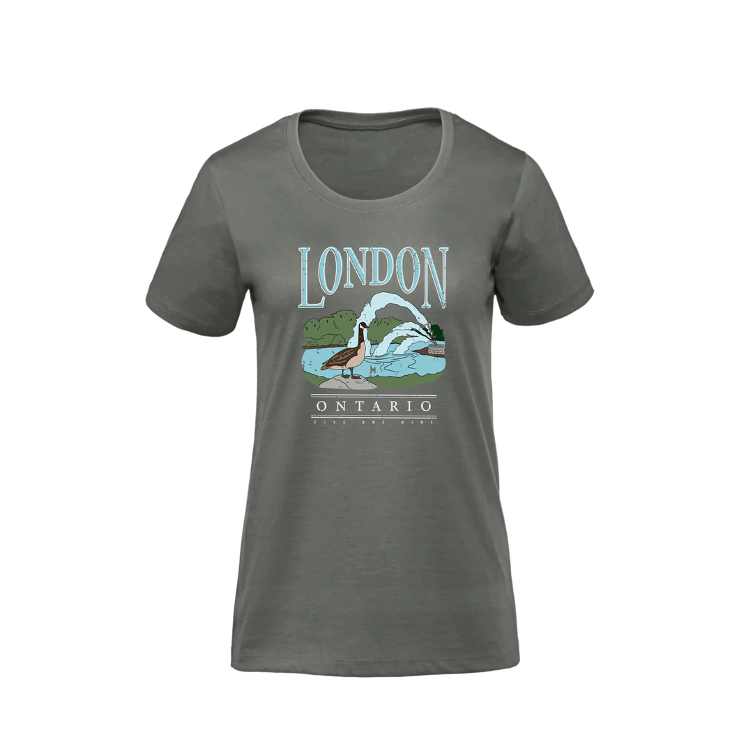LONDON VINTAGE THAMES RIVER PREMIUM TEE (WOMENS)