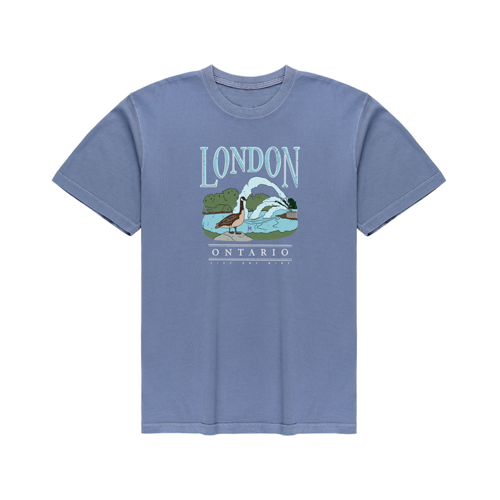 LONDON VINTAGE THAMES RIVER VINTAGE TEE (UNISEX)