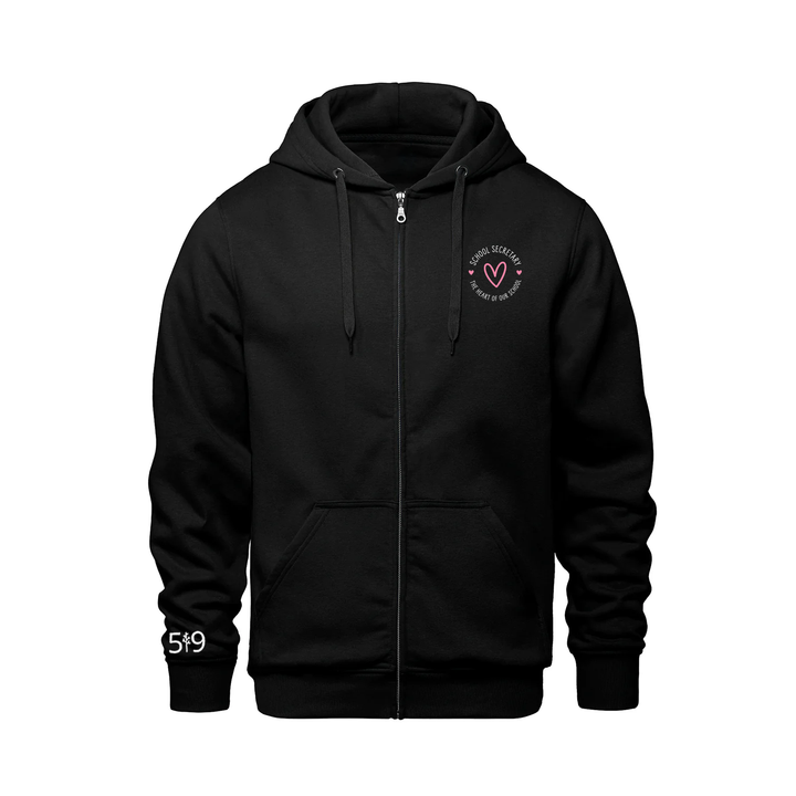 SECRETARY HEART ZIP-UP HOODIE (UNISEX)