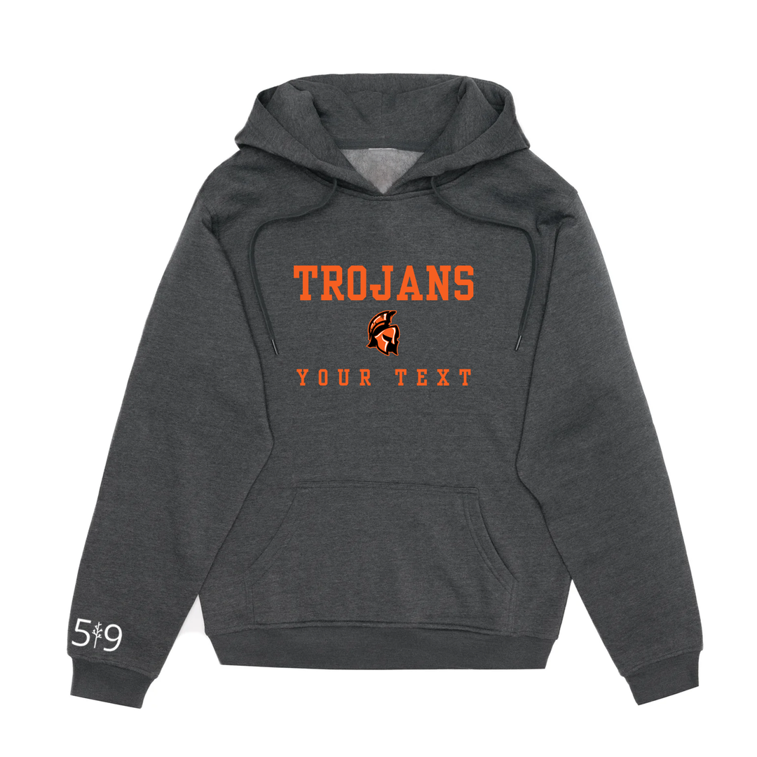 CLARKE ROAD TROJANS EMBROIDERED TEAM HOODIE (UNISEX)