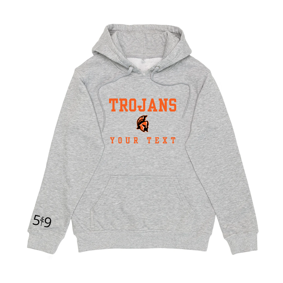 CLARKE ROAD TROJANS EMBROIDERED TEAM HOODIE (UNISEX)