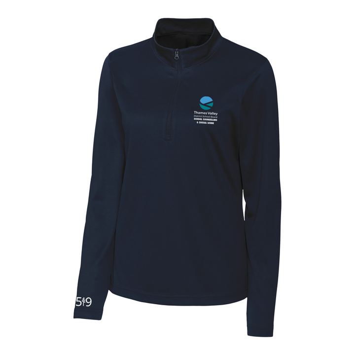 SCHOOL COUNSELLING AND SOCIAL WORK EMBROIDERED ATHLETIC 1/4 ZIP (WOMENS)