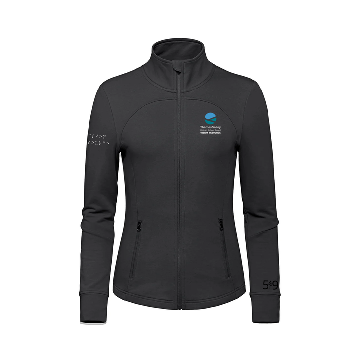 VISION RESOURCE EMBROIDERED FRENCH TERRY ZIP-UP (WOMENS)