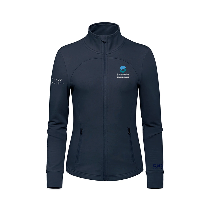 VISION RESOURCE EMBROIDERED FRENCH TERRY ZIP-UP (WOMENS)