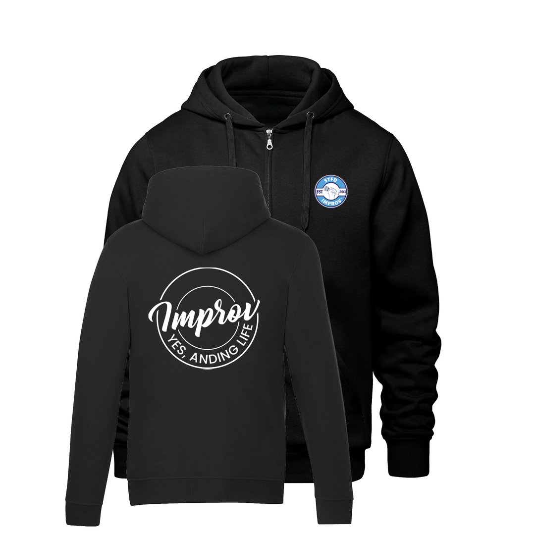 YES AND ZIP-UP HOODIE (UNISEX)