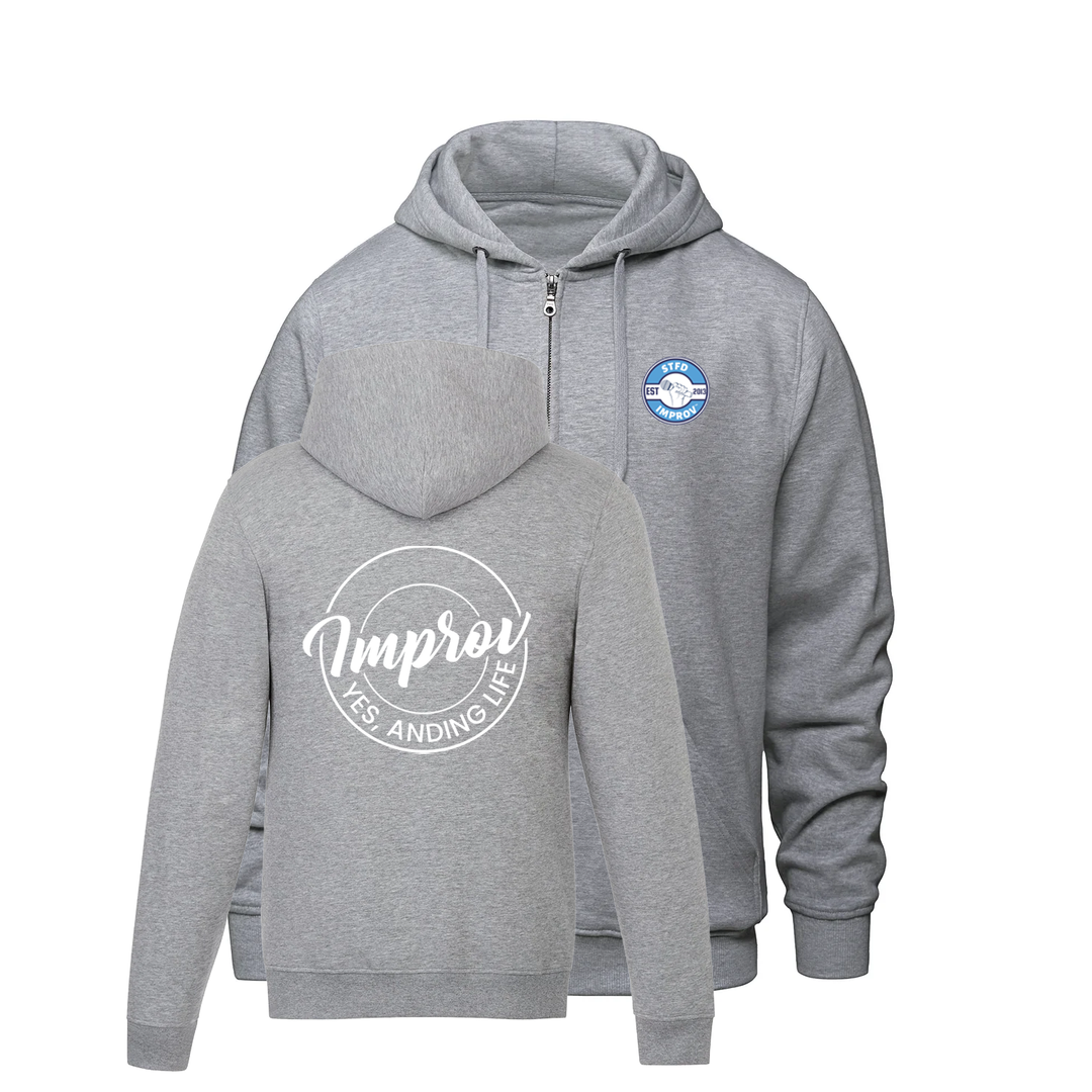 YES AND ZIP-UP HOODIE (UNISEX)