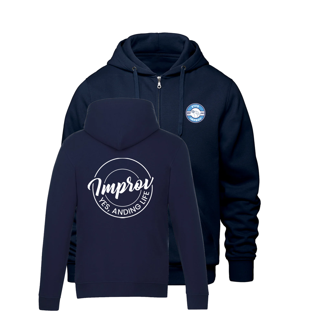 YES AND ZIP-UP HOODIE (UNISEX)