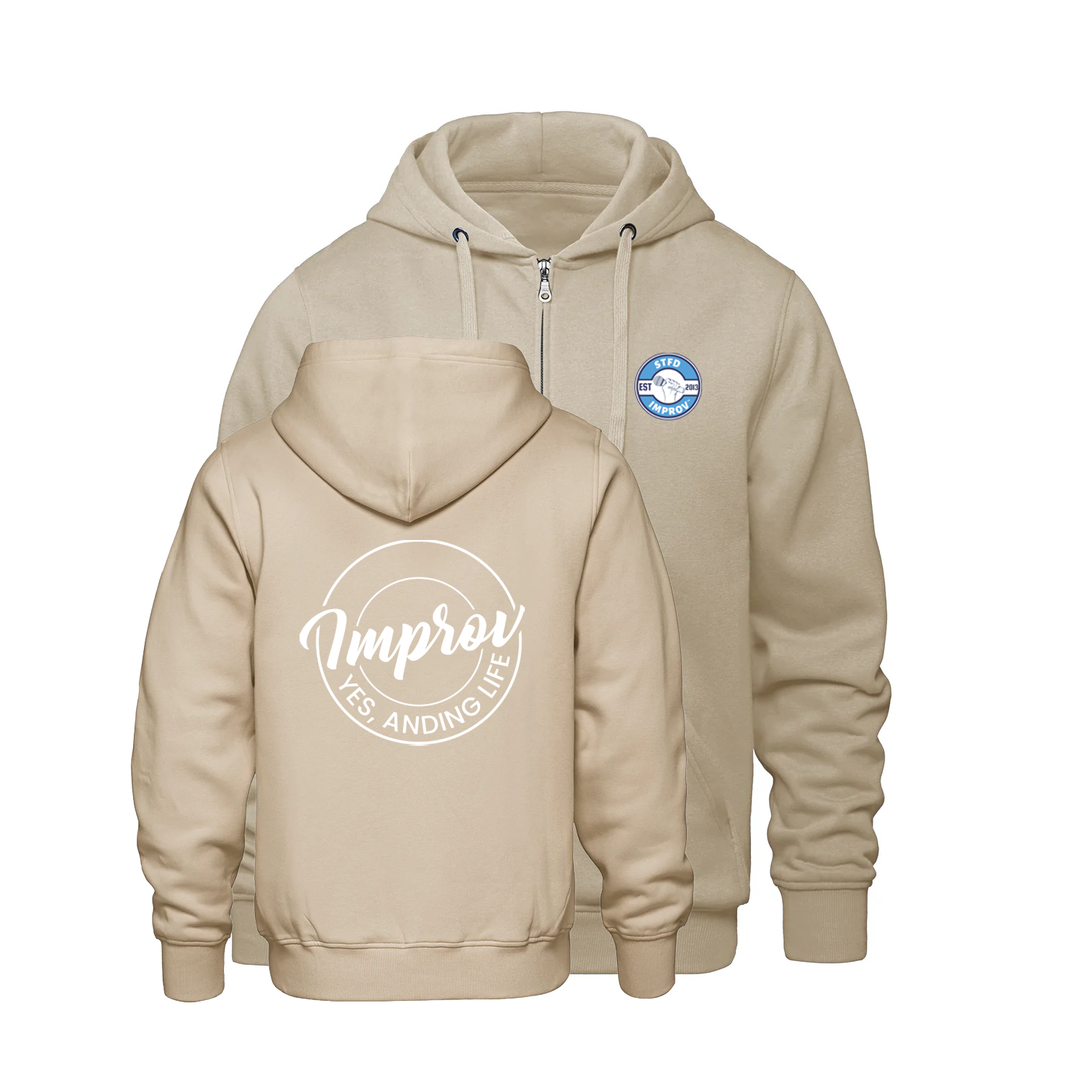 YES AND ZIP-UP HOODIE (UNISEX)